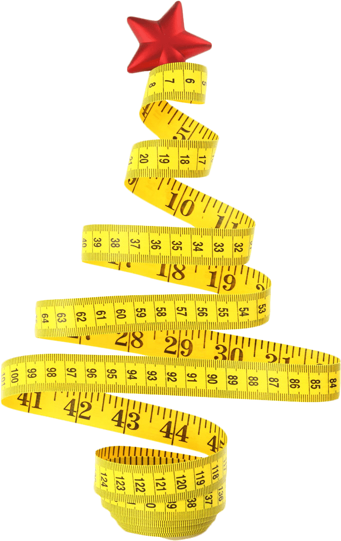 Holiday Weight Loss Tips - Christmas Tape Measure (800x1114), Png Download