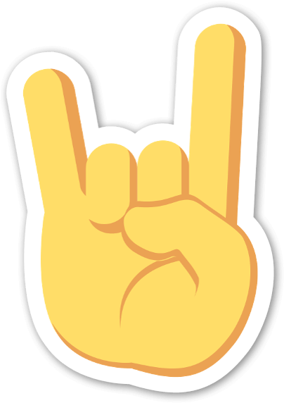 Metal Horns Sticker - Cobra Kai (434x600), Png Download