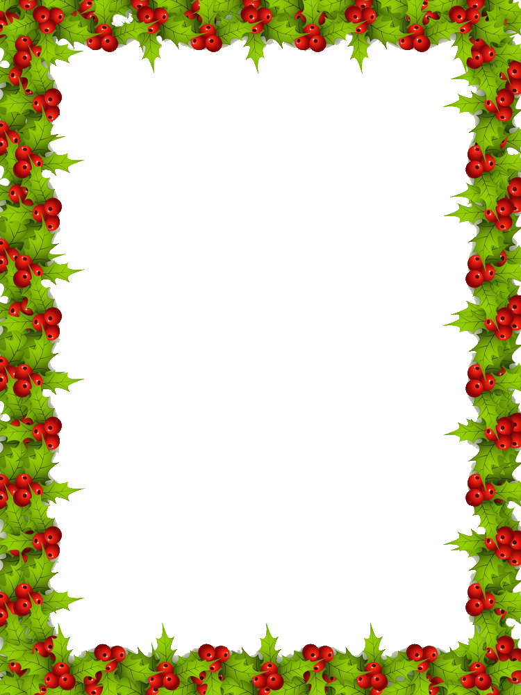Christmas Border Png Free - Christmas Frame Png (750x1000), Png Download