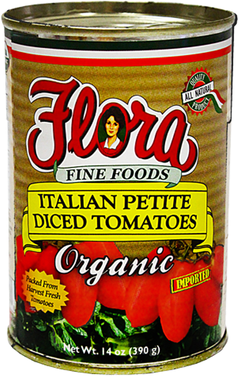 Italian Petite Diced Organic Tomatoes - Flora Fine Foods Lupini Beans - 24.3 Fl Oz (800x800), Png Download