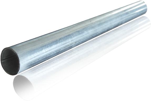 Galvanized Round Steel Pipe - Galvanized Steel Pipe Png (575x437), Png Download