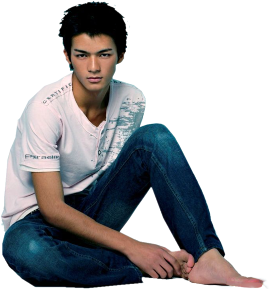 Young Man Free Png Image - Sitting (600x600), Png Download
