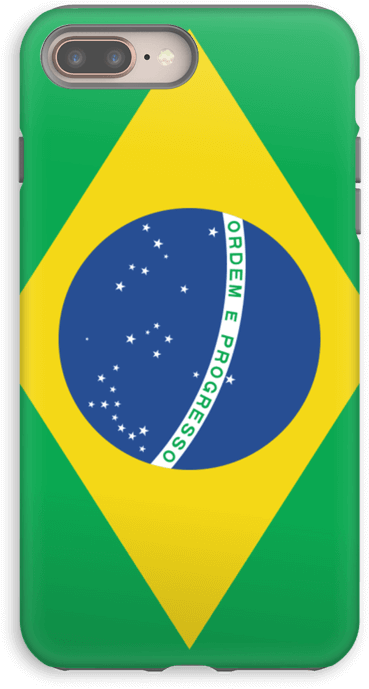 World Cup 2018 Brazil Case Iphone 8 Plus Tough - Brazil Flag (501x800), Png Download