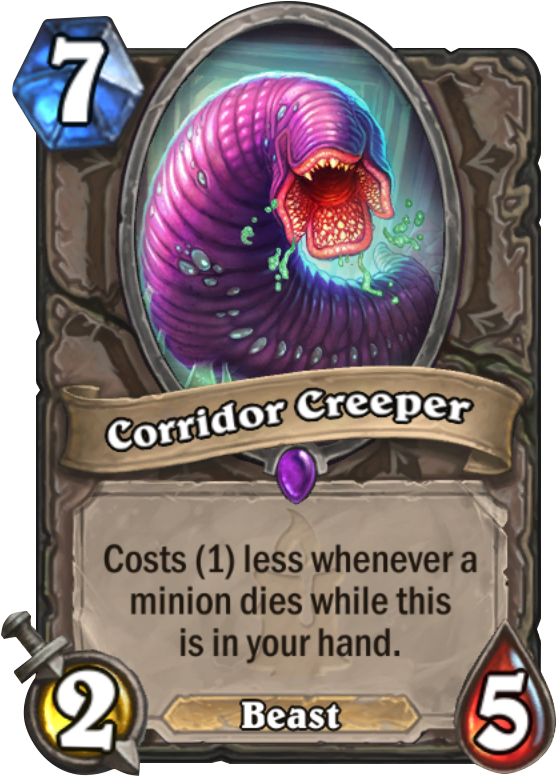 Corridor Creeper Card - Corridor Creeper Hearthstone (567x811), Png Download