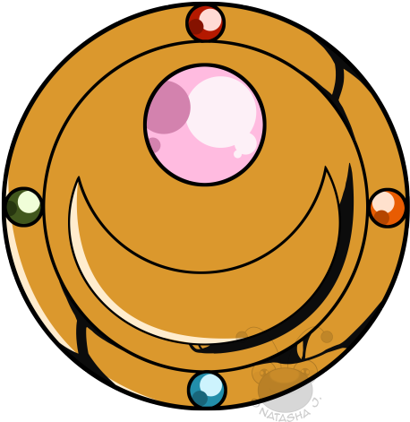 Sailor Moon Clipart Compact Transparent - Sailor Moon Brooch (500x486), Png Download