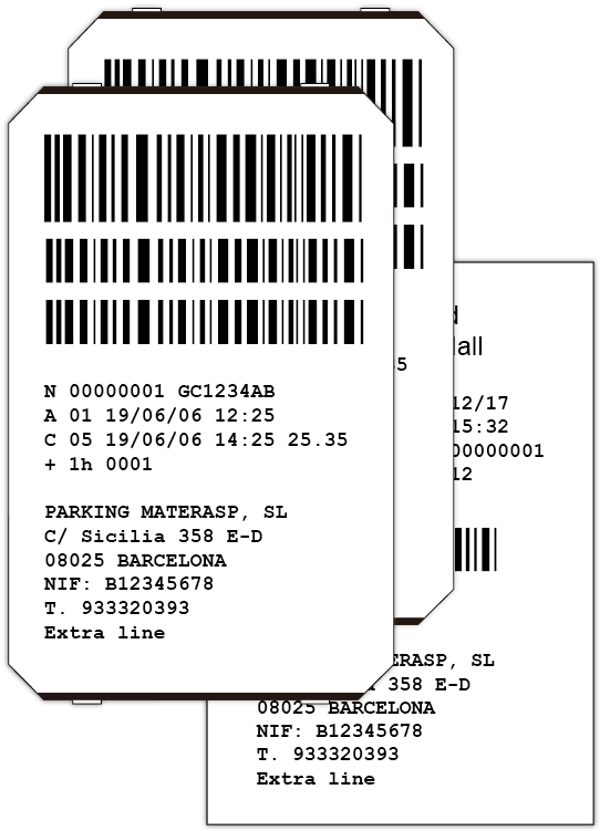 Barcode Parking System - Parking Ticket Barcode (600x783), Png Download