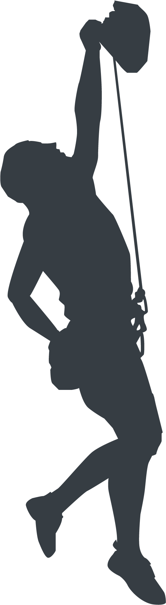 Athlete Silhouette - Rock Climbing Mountain Clipart (2271x2021), Png Download