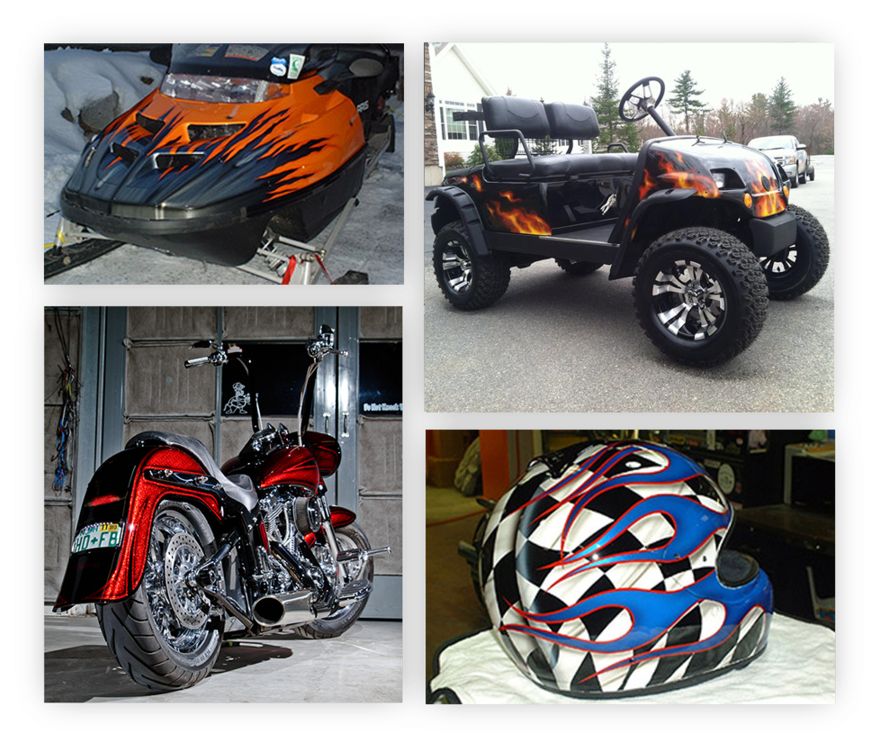 Custom Paint Jobs On Motorcycle (900x760), Png Download