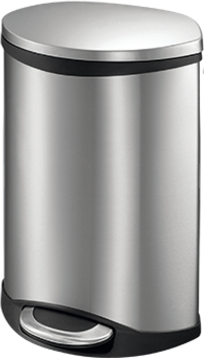 Eko Hands-free Shell Step-on Stainless Steel Trash (700x700), Png Download
