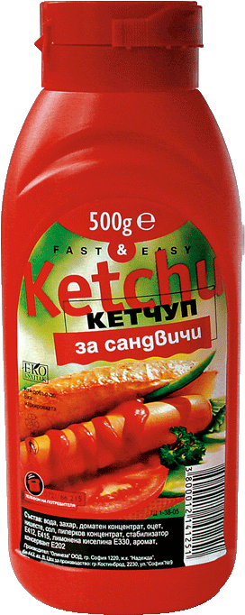 Ketchup Sandvich 500gr - Кетчуп Сандвич Олинеза (300x787), Png Download