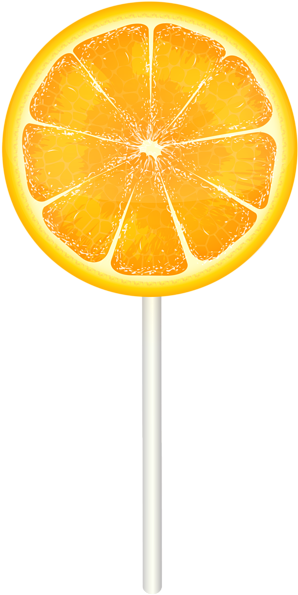Orange Lollipop Png Clip Art Image - Clip Art (309x600), Png Download