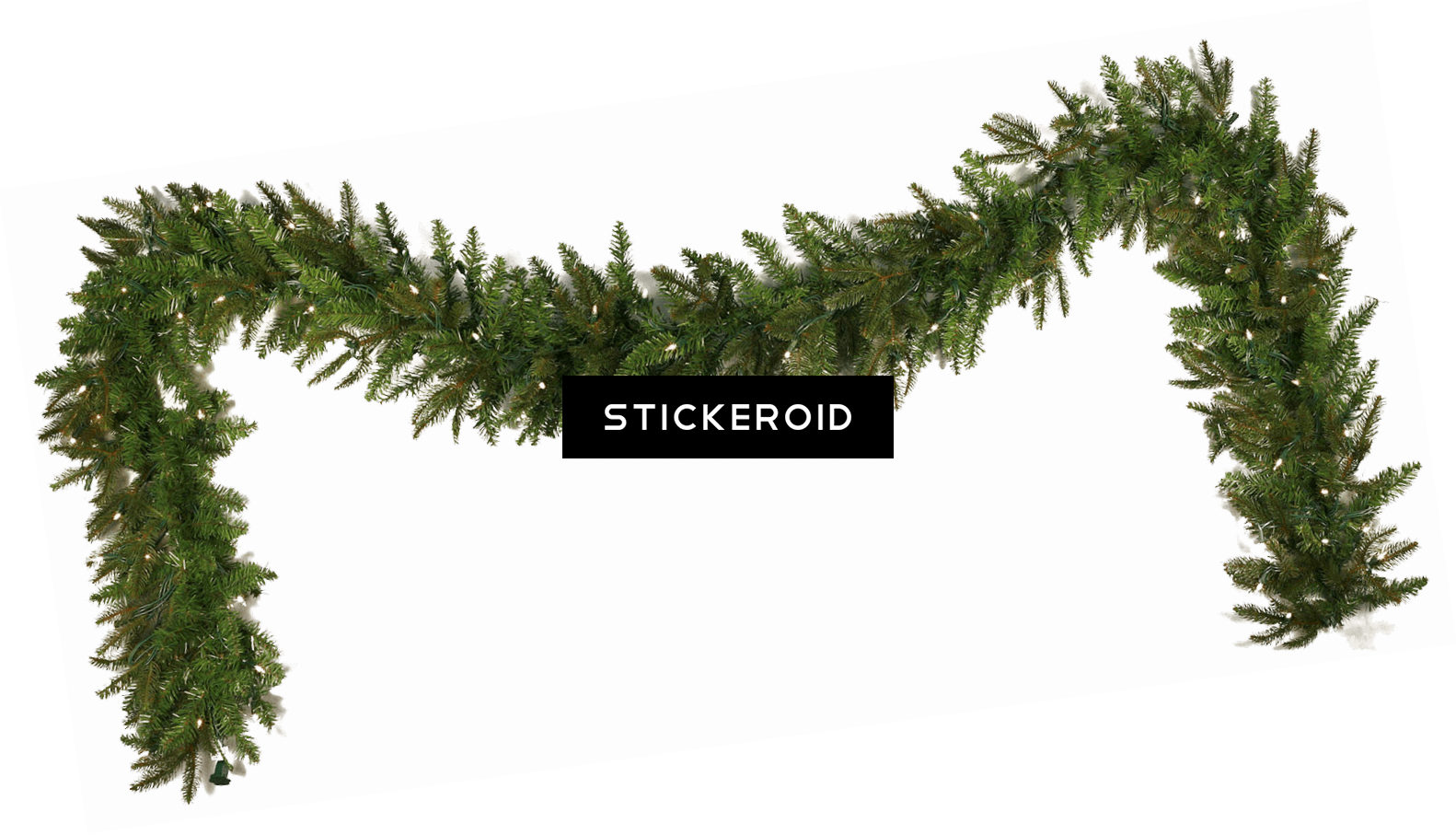 Garland Christmas Simple - Transparent Christmas Garland Png (1582x907), Png Download
