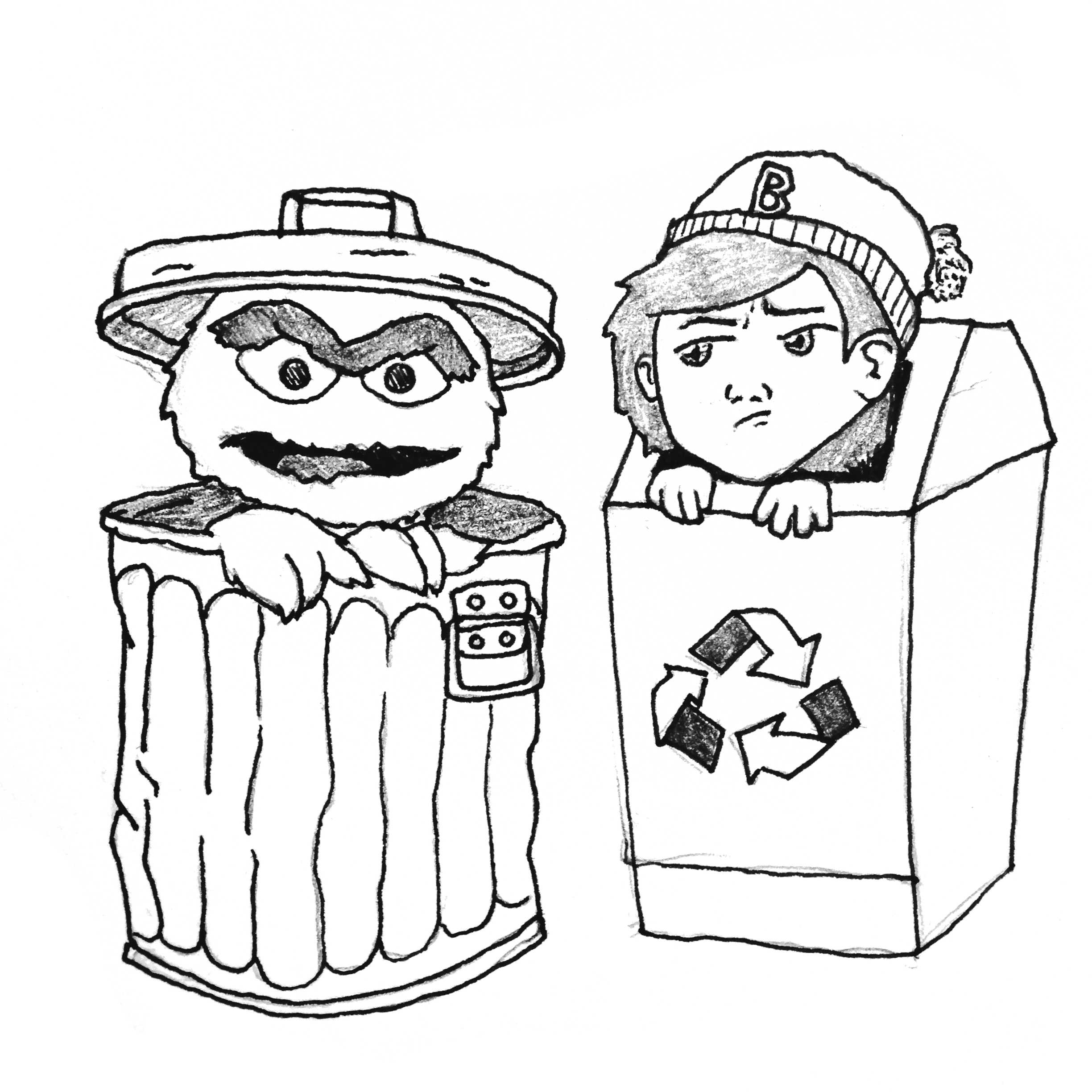 2 18 15 Clare Kim Garbage - Cartoon (2448x2448), Png Download