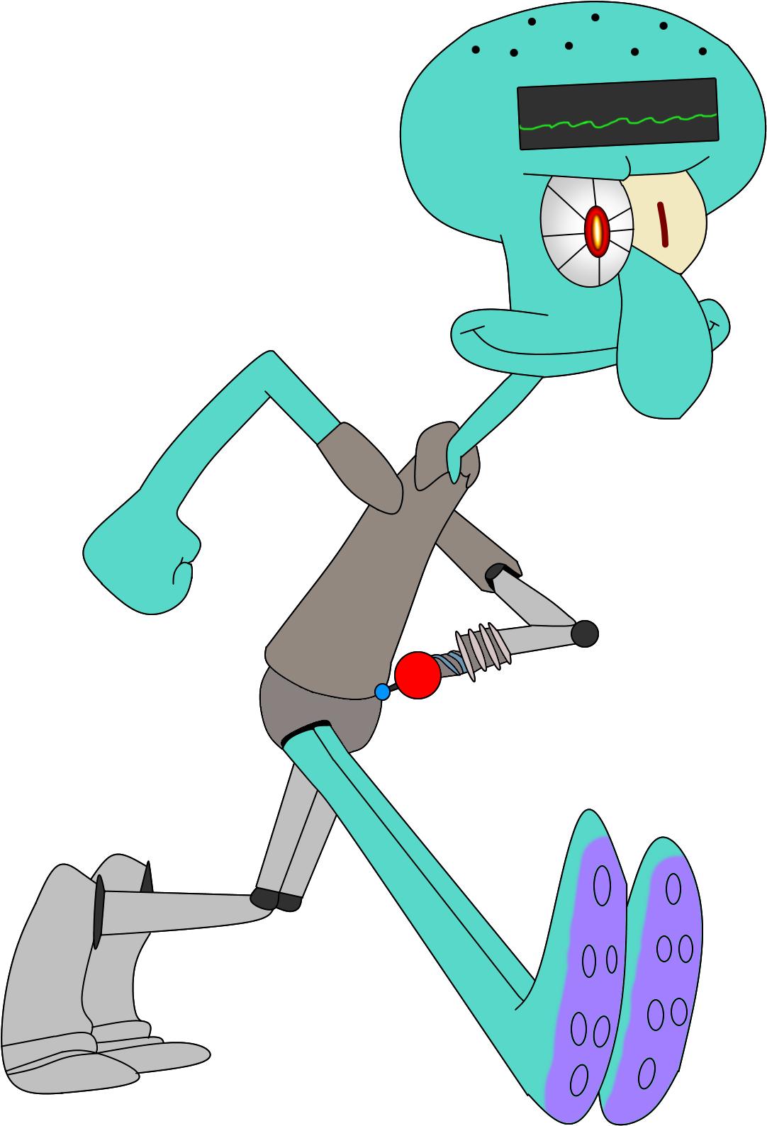 2039 Squidward - Cartoon (1098x1603), Png Download
