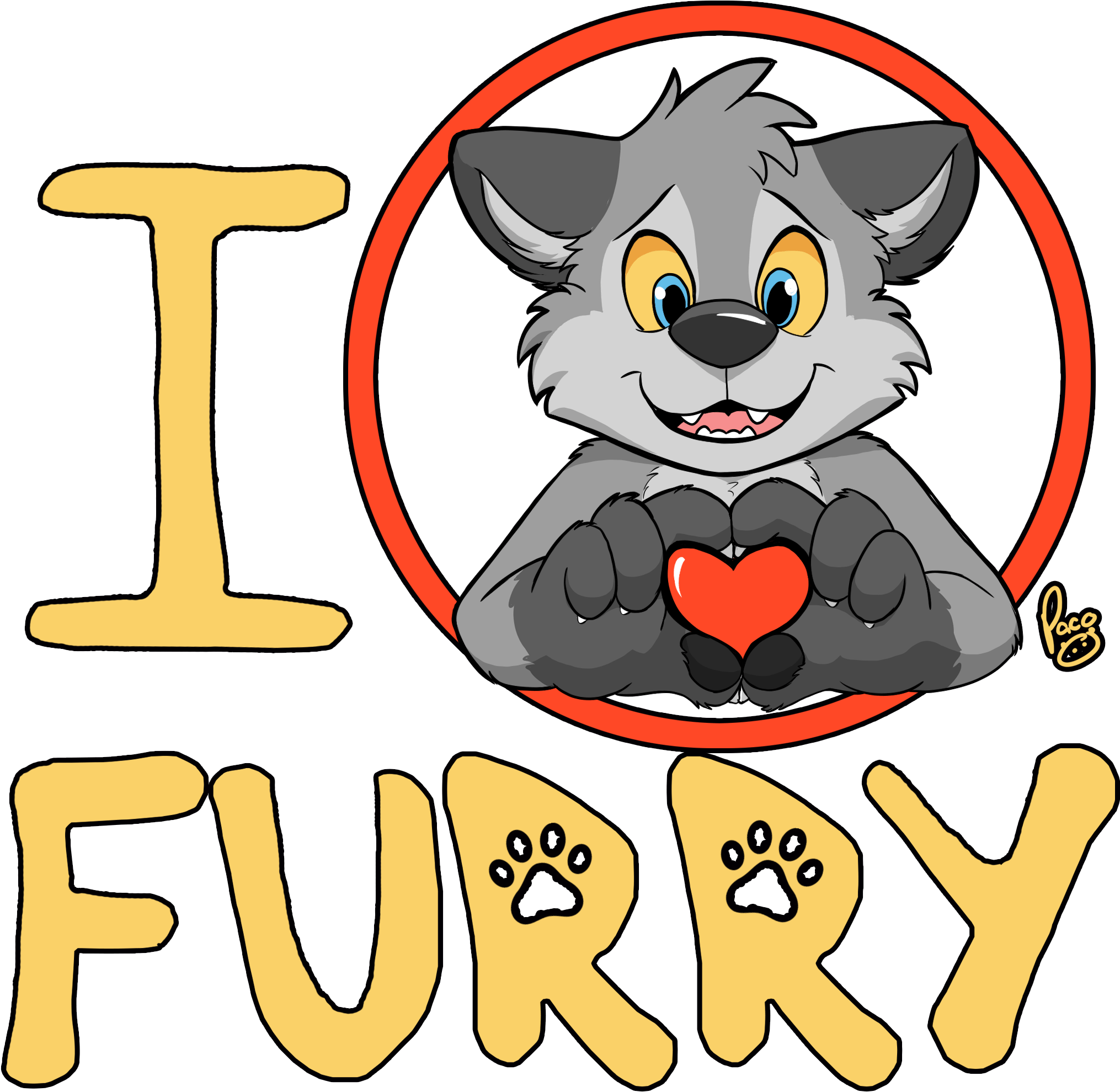 I Love Furry - Cute Love Furry (2200x3000), Png Download