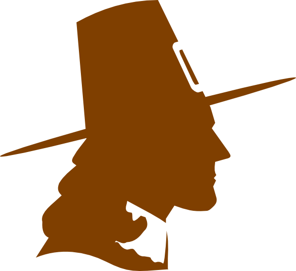 Pilgrim Silhouette (600x549), Png Download