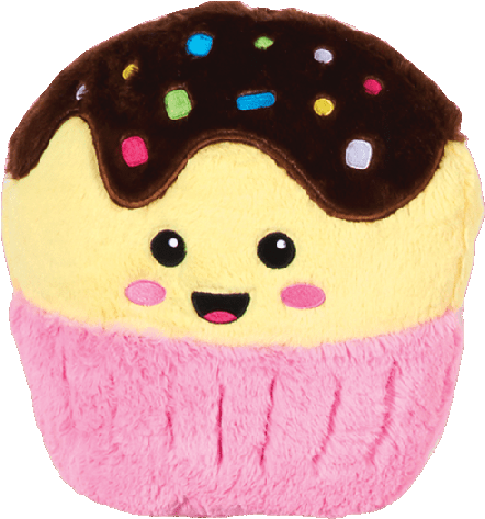 Happy Cupcake Scented Furry Pillow - Cupcake (550x550), Png Download