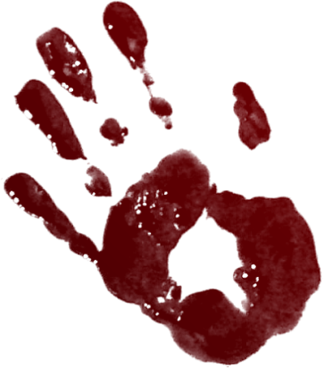 Bloody Handprint Blood Graphic Tube Png Clip Art - Bloody Handprints Png Hd (363x412), Png Download