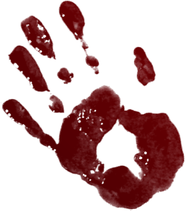 Download Bloody Handprint Blood Graphic Tube Png Clip Art - Bloody