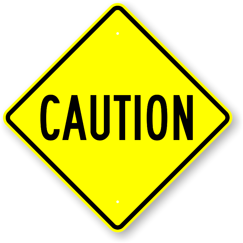 Albany Police Investigate Central Avenue Crash - Caution Signs (800x800), Png Download