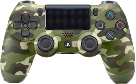 Green Camo Slim Ps4 Controller - Dualshock 4 Wireless Controller For Sony Ps4 - Green (640x640), Png Download