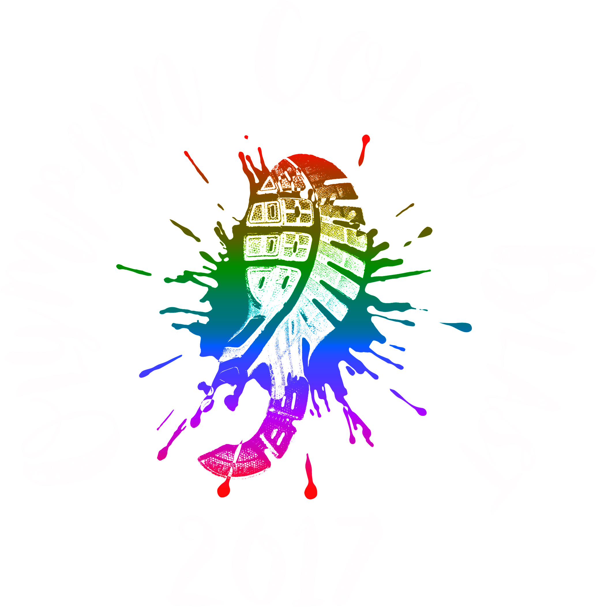 Nola Dunn Color Blast - Shoe Print Grunge (2506x2550), Png Download