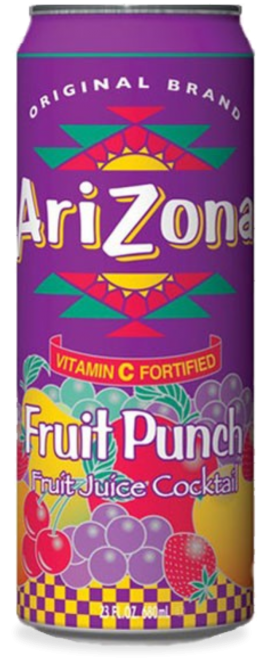 Arizona Fruit Punch - Arizona Fruit Punch 11.5 Oz (285x800), Png Download