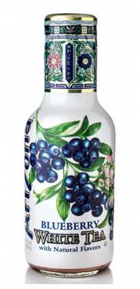 Blueberry White Bottle Micky - Arizona Iced Tea White (357x449), Png Download