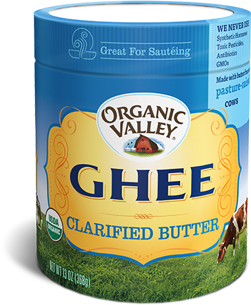 Clarified Butter, Ghee 13 Oz - Organic Valley Ghee (443x521), Png Download