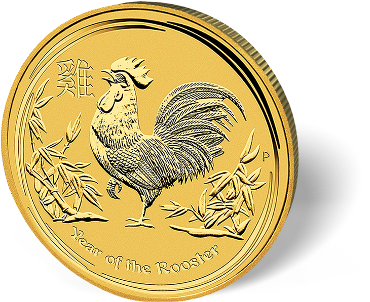 Picture Of 1 Oz Australian Gold Rooster - Perth Mint (800x650), Png Download
