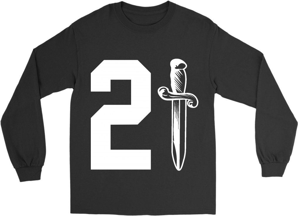 21 Savage Daggar Issa Knife Long Sleeve Shirt - Once A Legend Always A Legend (1024x1024), Png Download