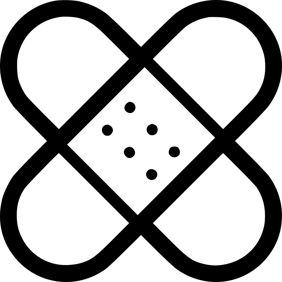 Band Aids Sticking Plaster Wound Adhesive Bandage Comments - Bandage Black Png (980x980), Png Download