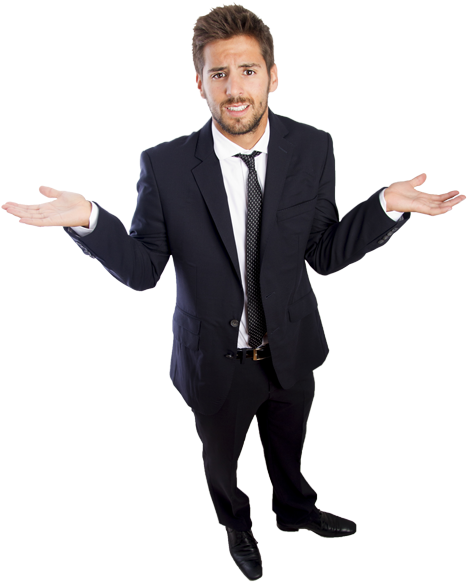 Confused Businessman Png - Confused Person Png (500x613), Png Download