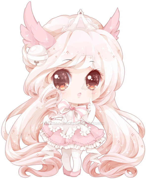 Jpg Stock Tumblr For Free - Pink Princess Anime Chibi (600x776), Png Download