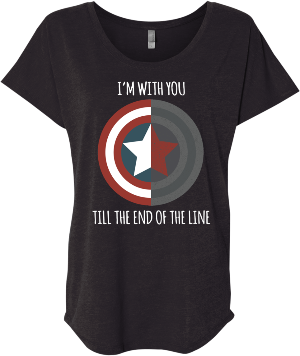 Captain America Shield I'm With You Till The End Of - Shirt (1155x1155), Png Download