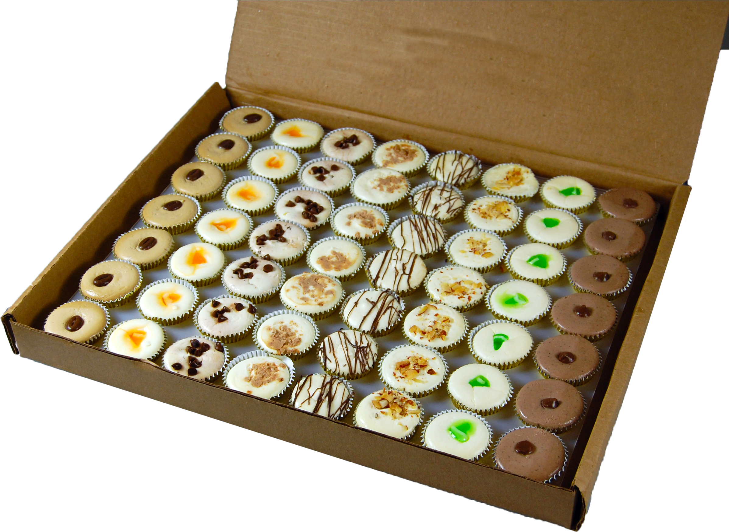 Mini Assorted Cheesecake Boxed Right (2438x1802), Png Download