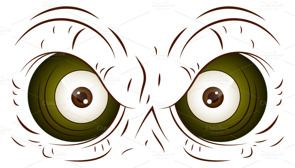 Evil Eyes Png For Kids - Olho De Coruja Desenho (1000x571), Png Download