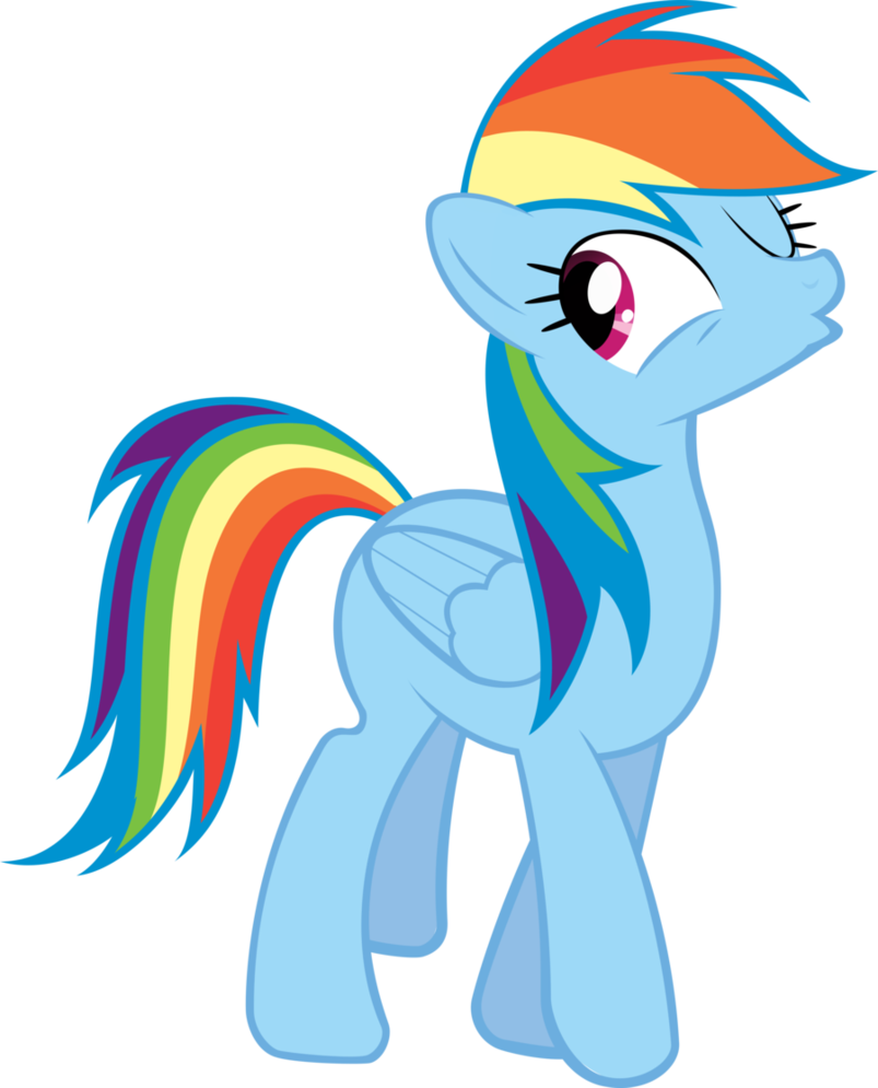 Duckface, Rainbow Dash, Safe, Simple Background, Transparent - Rainbow Dash Wink Gif (803x995), Png Download