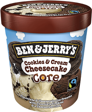Cookies & Cream Cheesecake Core Pint - Ben And Jerrys Cookies And Cream Core (374x479), Png Download