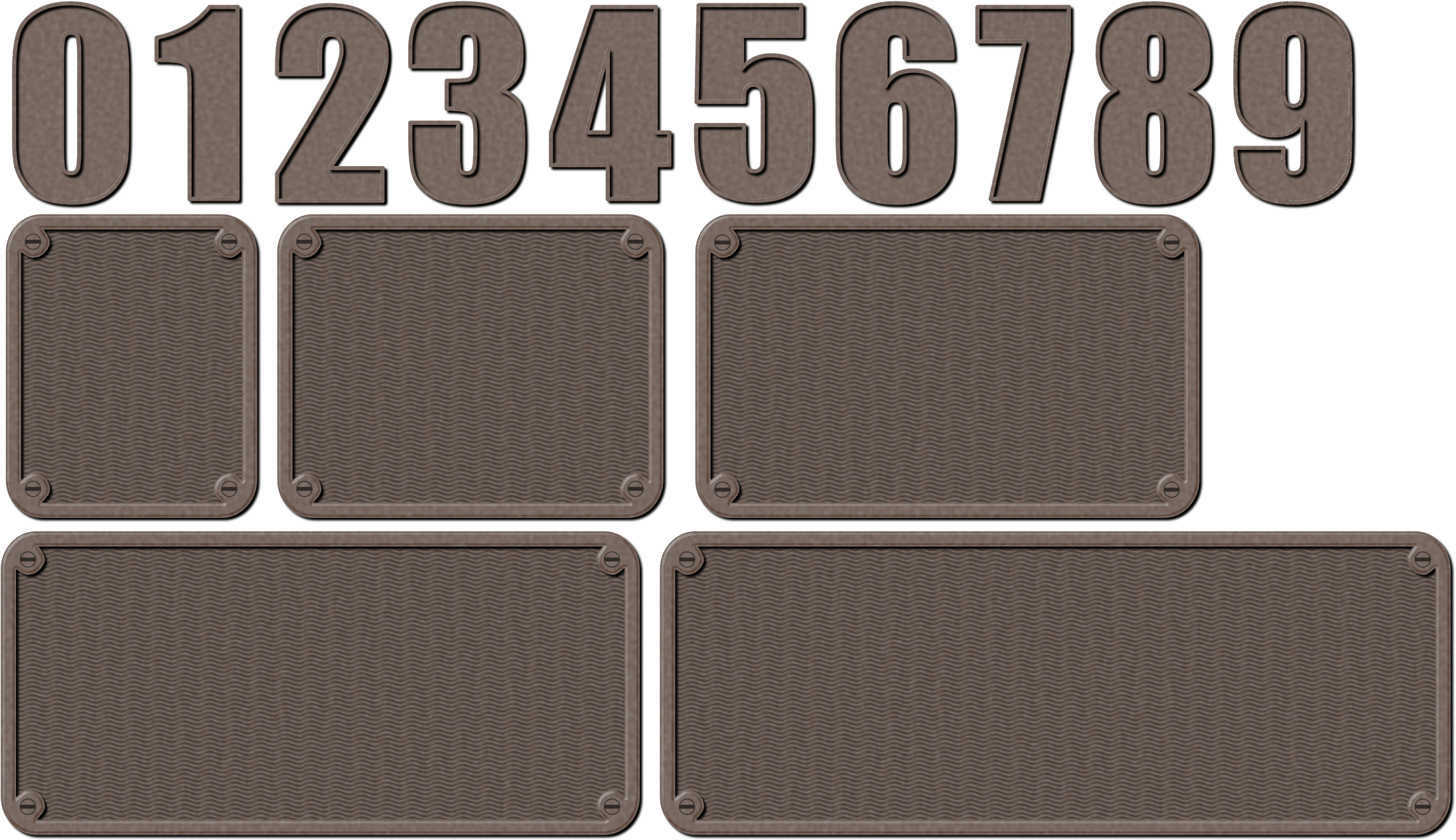 This Free Icons Png Design Of Metal Numbers And Backgrounds - Number (2400x1332), Png Download