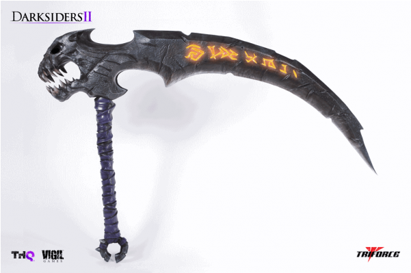 Triforce Soul Reaper Scythe Darksiders 2 Full Scale (600x600), Png Download
