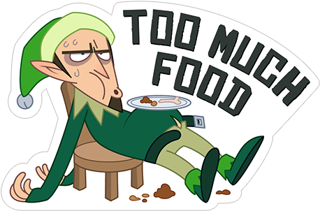 Too Much Food Elf - Food (490x317), Png Download