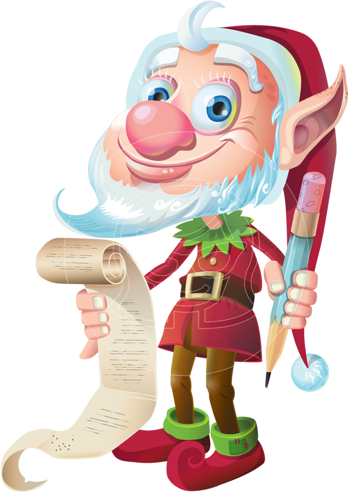 Doodley The Christmas Elf - Adobe Character Animator (957x1060), Png Download