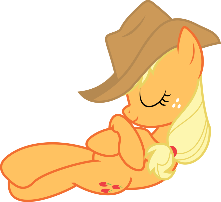 Free Garfield Sleeping Png - My Little Pony Applejack Sleeping (900x823), Png Download
