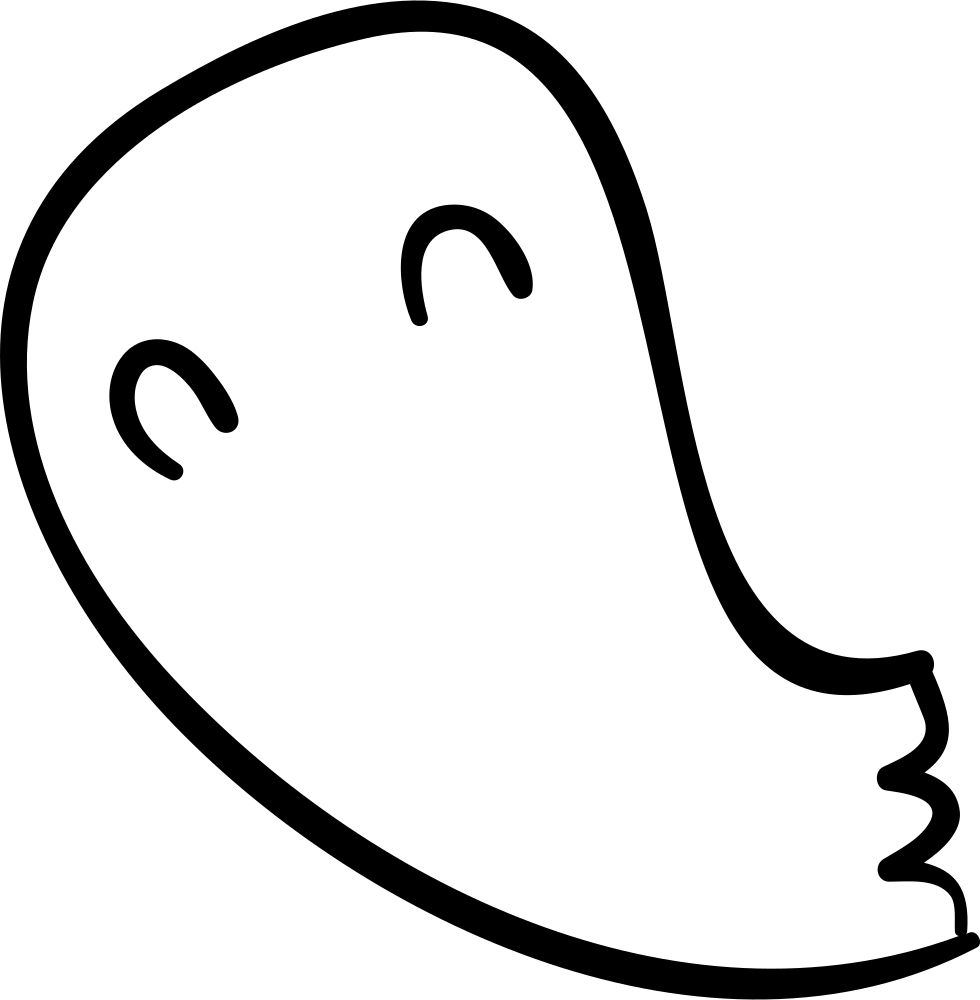 Halloween Sleeping Ghost Outline Comments - Contorno De Fantasma (980x1000), Png Download