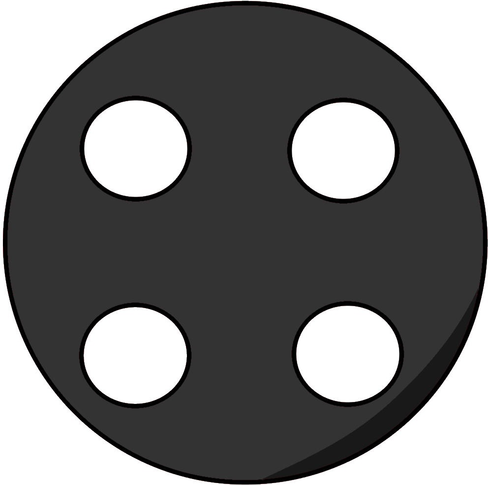 Black Button - Haninge Municipality (1000x1000), Png Download