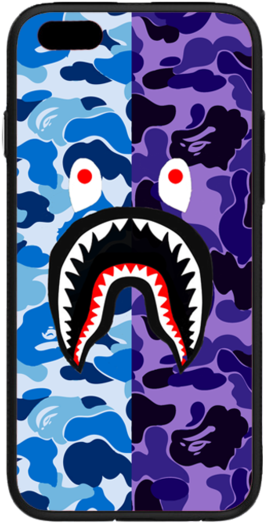 Bathing Ape Blue-purple Iphone Case - Blue (300x600), Png Download