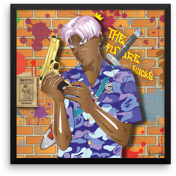 Trunks Bape Future Trunks Bape • Theartgoon • Tictail - Future Trunks (1000x1000), Png Download