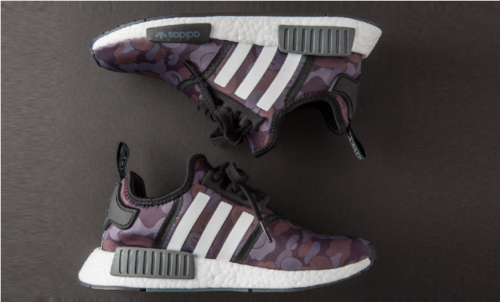 Mens Bape X Adidas Nmd R1 Black Camo Trainer - Bape X Adidas Women (700x850), Png Download