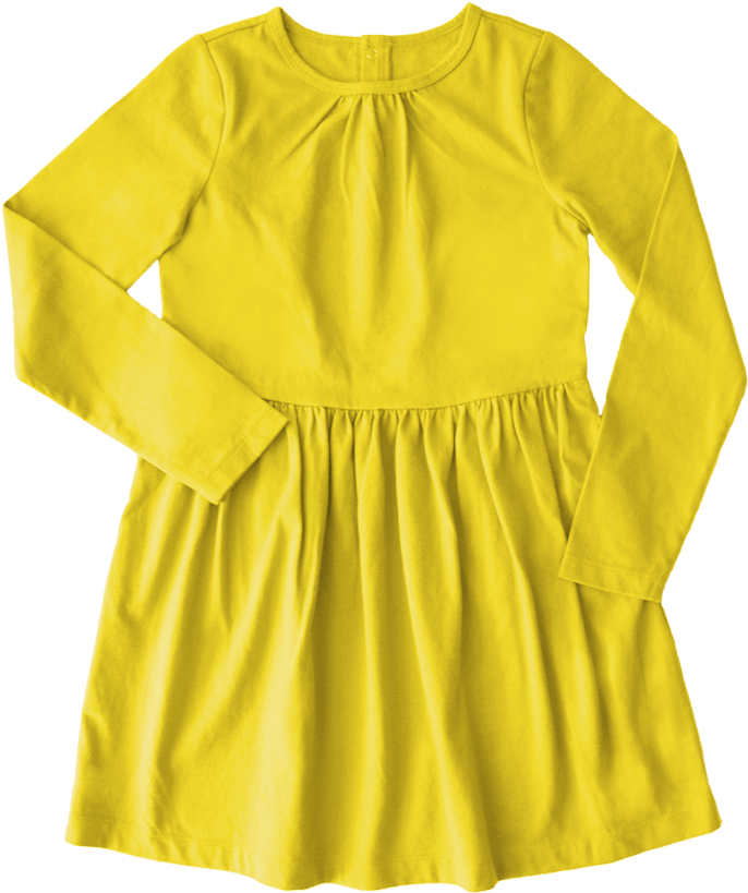 The Long Sleeve Dress Sunshine P - Kids Clothes Png (850x891), Png Download